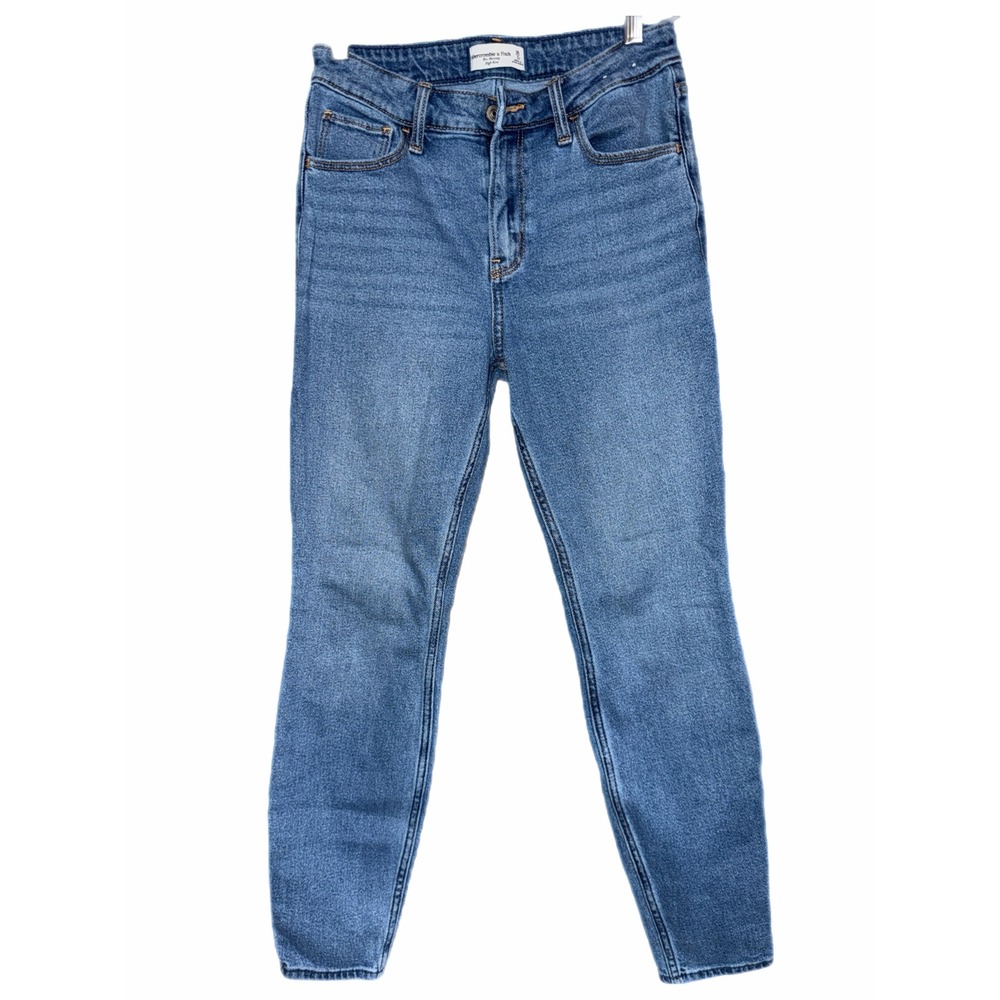 Abercrombie & Fitch The Skinny High Rise Jeans Blue‎ Medium Wash 26/2R